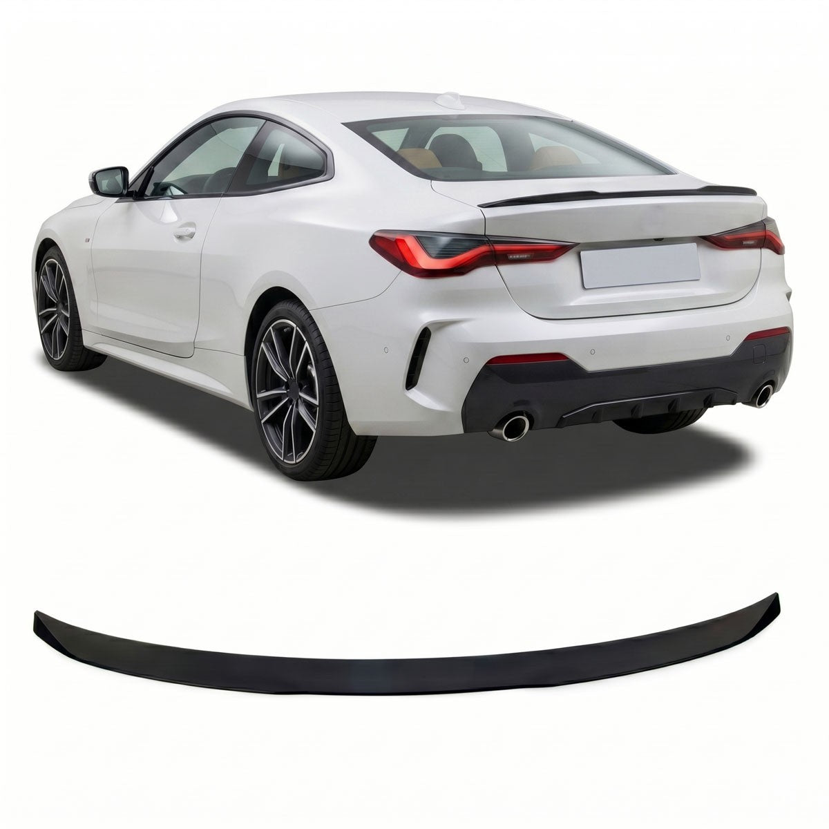 Kofferraumspoiler Matt Schwarz passend für BMW 4er G22 Coupé 2020-