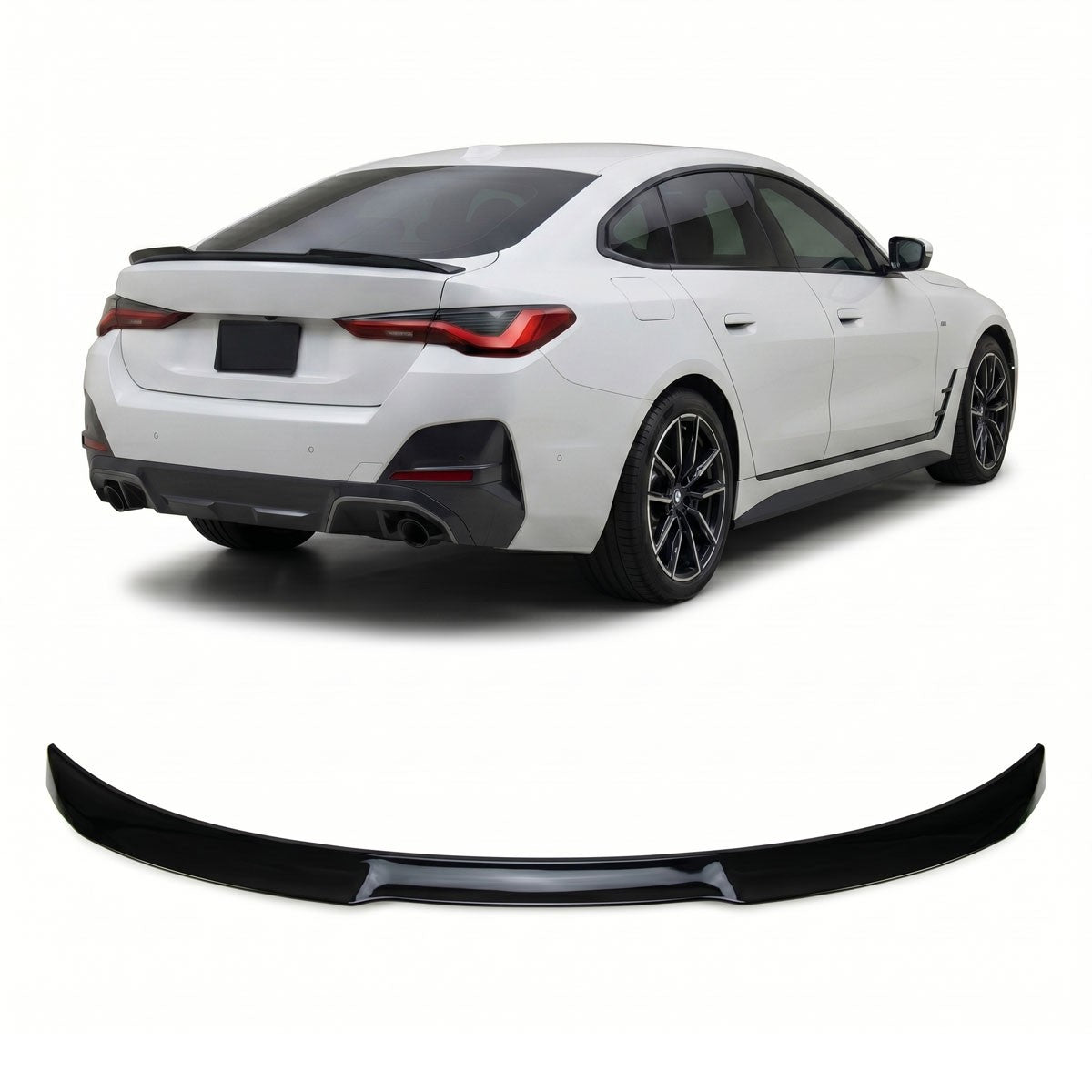 Performance Kofferraumspoiler Hochglanz Schwarz passend für BMW 4er G26 2021-