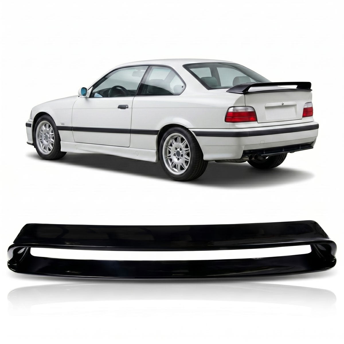 Kofferraumspoiler Hochglanz Schwarz passend für BMW 3er E36 1991-1999