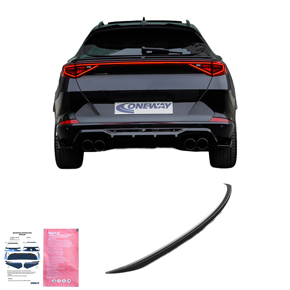 Kofferraumspoiler Hochglanz Schwarz passend für CUPRA Formentor Mk1 / Mk1 Facelift 2020+