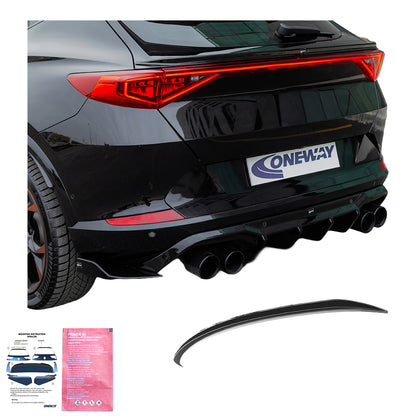 Kofferraumspoiler Hochglanz Schwarz passend für CUPRA Formentor Mk1 / Mk1 Facelift 2020+