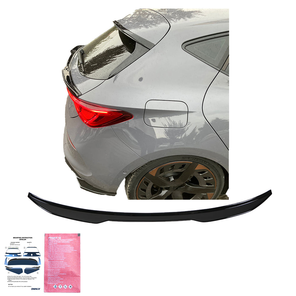 Kofferraumspoiler passend für CUPRA Leon Mk1 / Mk1 Facelift 2020+ Hochglanz Schwarz