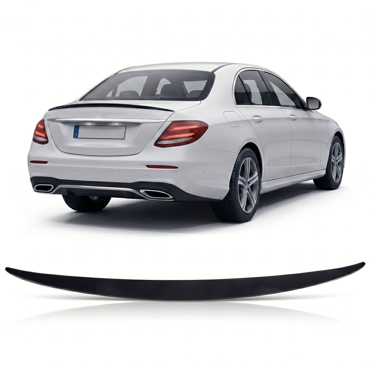 Kofferraumspoiler Hochglanz Schwarz passend für Mercedes E-Klasse W213 Limousine 2016-2023