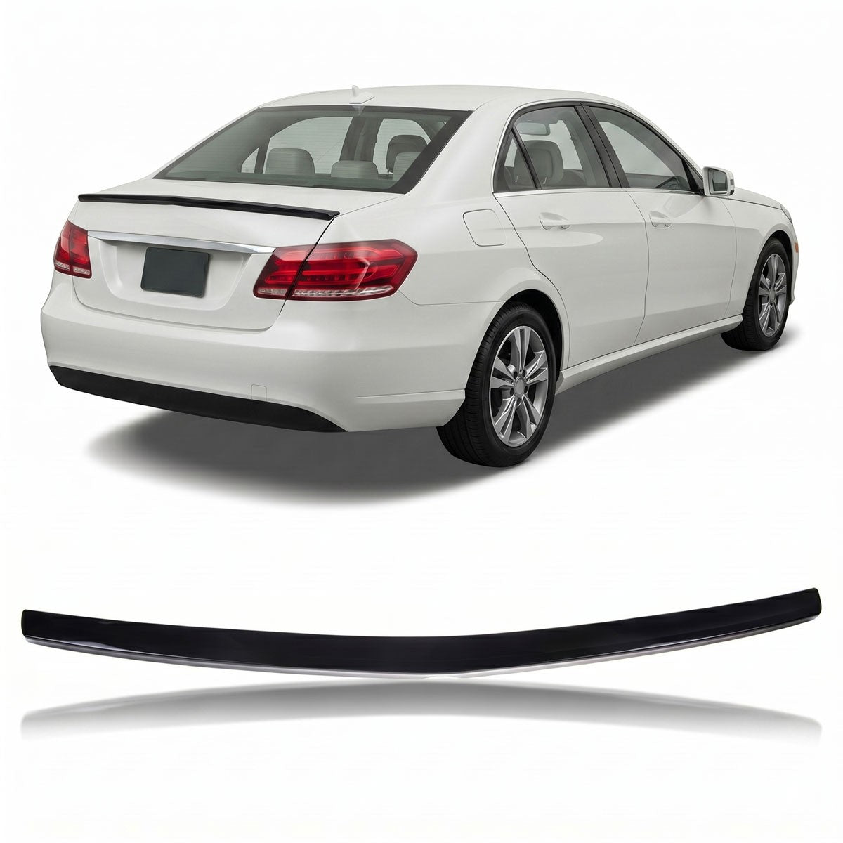 Kofferraumspoiler Hochglanz Schwarz passend für Mercedes E-Klasse W212 Limousine 2009-2016