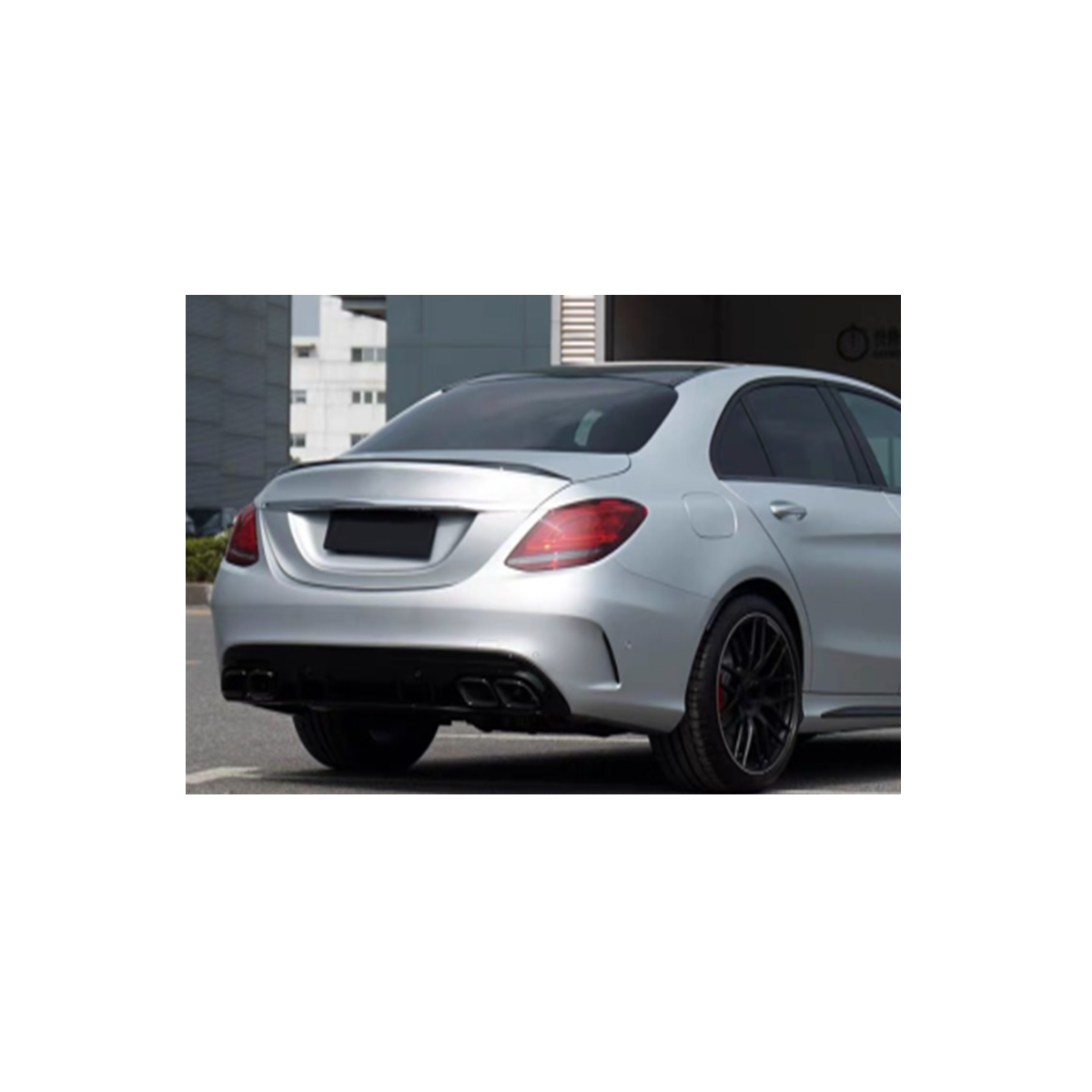 Heckkofferraumspoiler Hochglanz Schwarz passend für Mercedes C-Klasse W205 Limousine