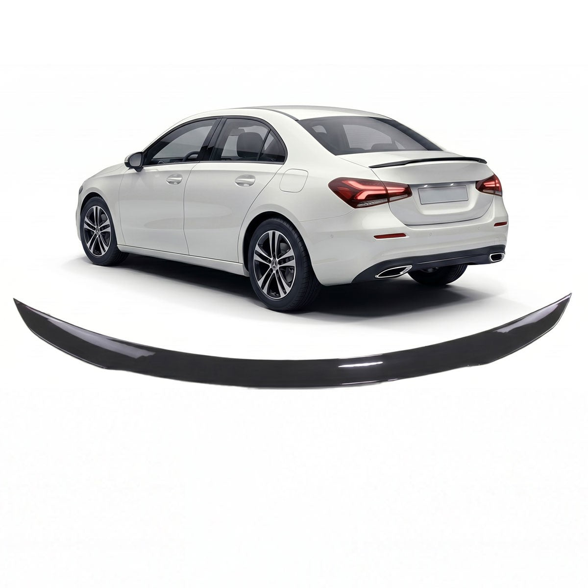Kofferraumspoiler Hochglanz Schwarz passend für Mercedes A-Klasse V177 Limousine 2018-heute
