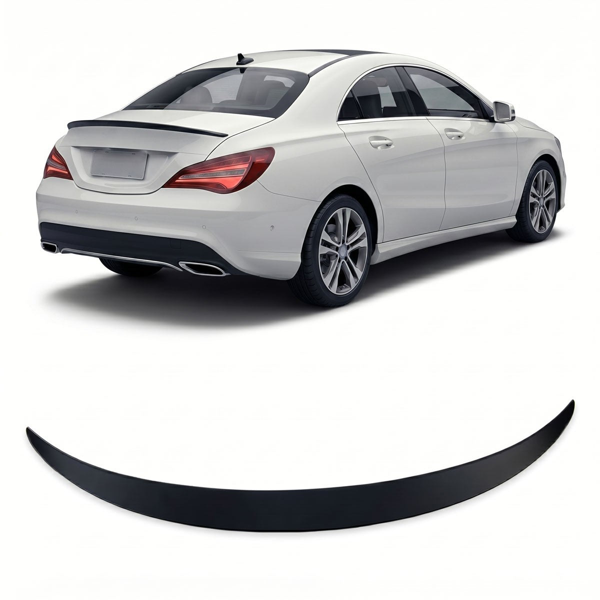 Kofferraumspoiler Matt Schwarz passend für Mercedes CLA C117 2013-2019
