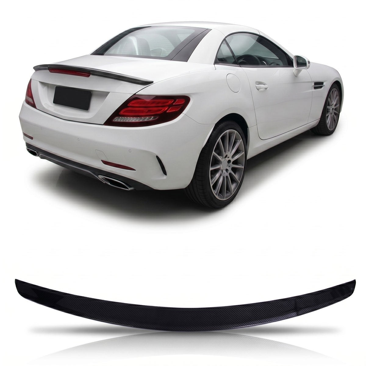 Sport Kofferraumspoiler Matt Schwarz passend für Mercedes SLC R172 2016-2020