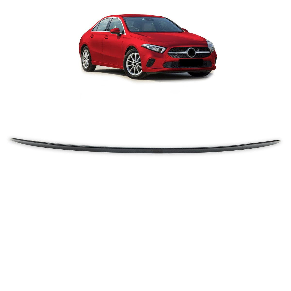 Kofferraumspoiler Carbon-Optik passend für Mercedes A-Klasse V177 Limousine 2018+