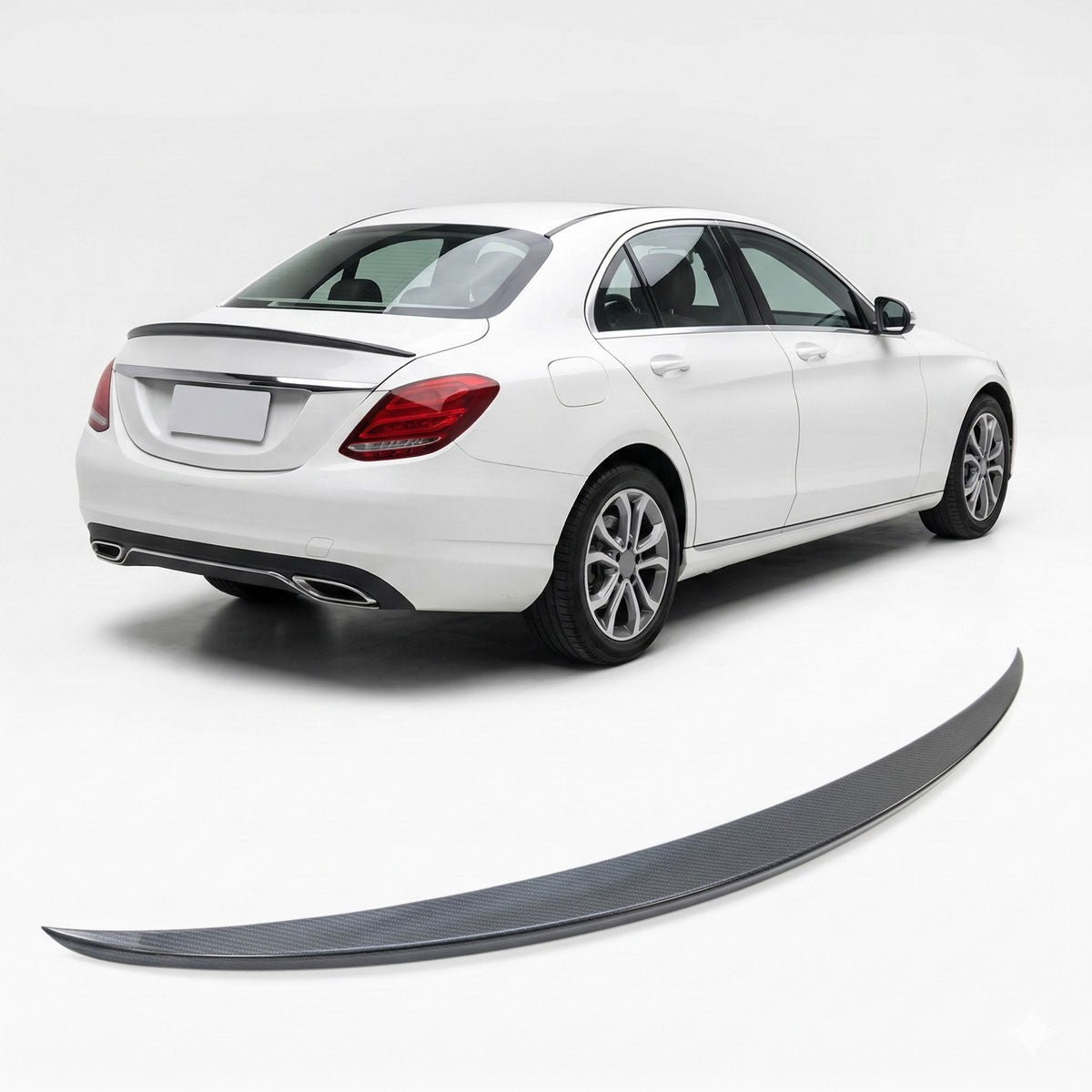 Kofferraumspoiler Carbon-Optik passend für Mercedes C-Klasse W205 2013-2021