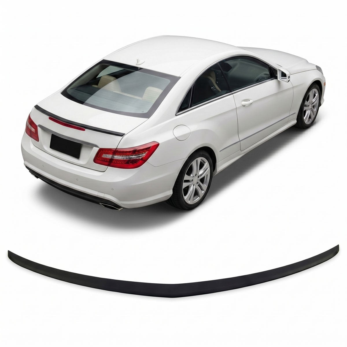 Sport Kofferraumspoiler Matt Schwarz passend für Mercedes E-Klasse C207 2009-2016
