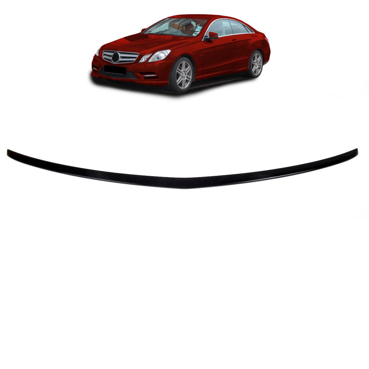 Kofferraumspoiler Hochglanz Schwarz passend für Mercedes E-Klasse C207 Coupé 2009-2016
