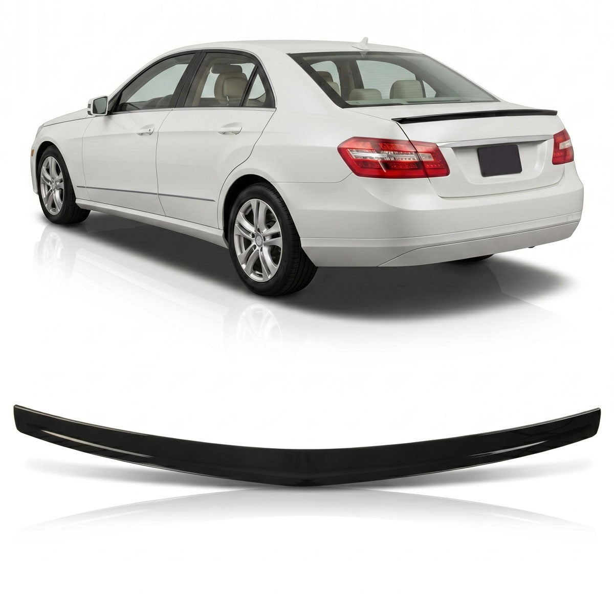 Kofferraumspoiler Hochglanz Schwarz passend für Mercedes E-Klasse W212 Limousine 2009-2016