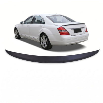 Sport Kofferraumspoiler Matt Schwarz passend für Mercedes S-Klasse W221 2005-2013