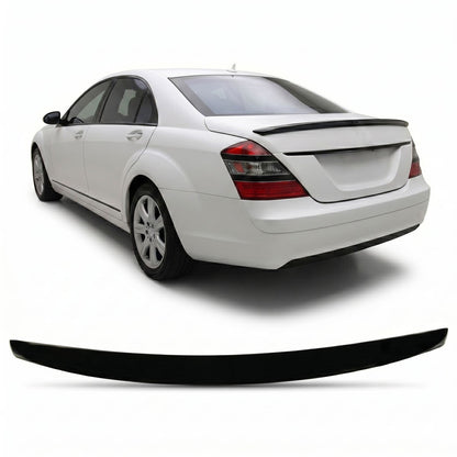 Kofferraumspoiler Hochglanz Schwarz passend für Mercedes S-Klasse W221 2005-2013