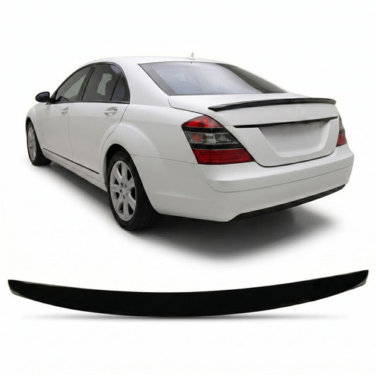 Kofferraumspoiler Hochglanz Schwarz passend für Mercedes S-Klasse W221 2005-2013