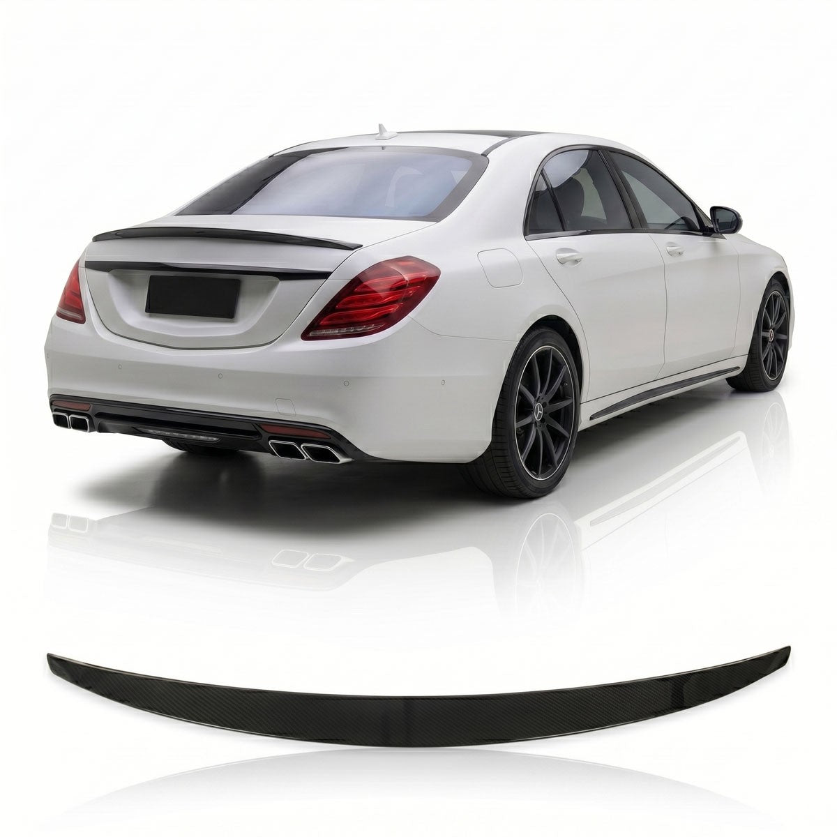 Kofferraumspoiler Carbon-Optik passend für Mercedes S-Klasse W222 2013-2020