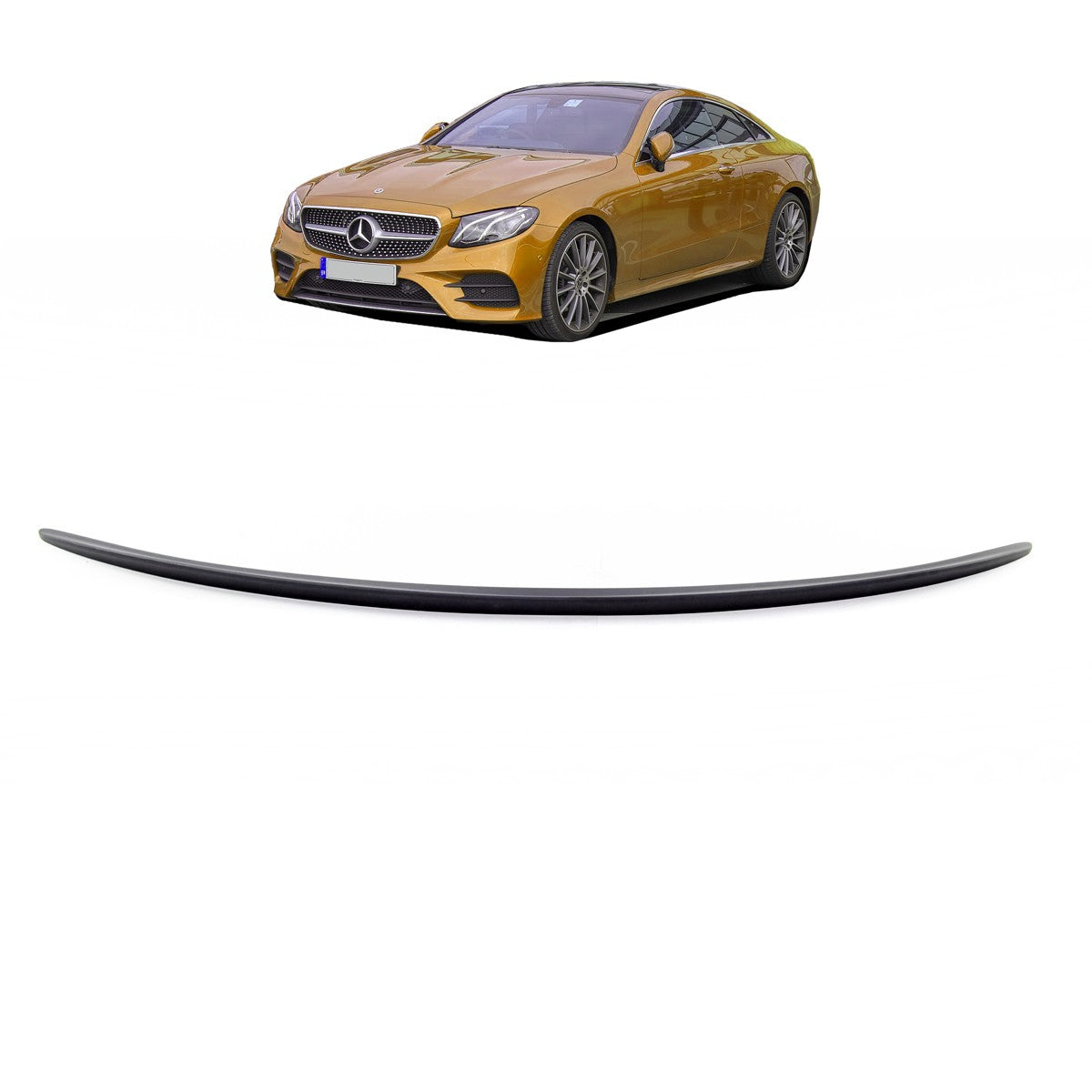 Kofferraumspoiler Matt Schwarz passend für Mercedes E-Klasse C238 Coupé 2016-2023