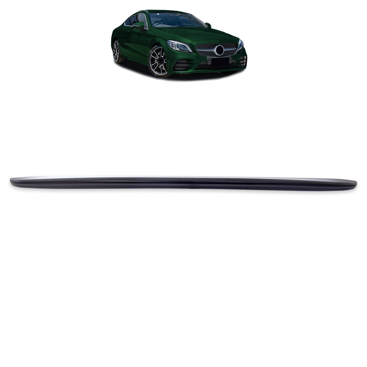 Sport Kofferraumspoiler Matt Schwarz passend für Mercedes C-Klasse C205 2015-2023