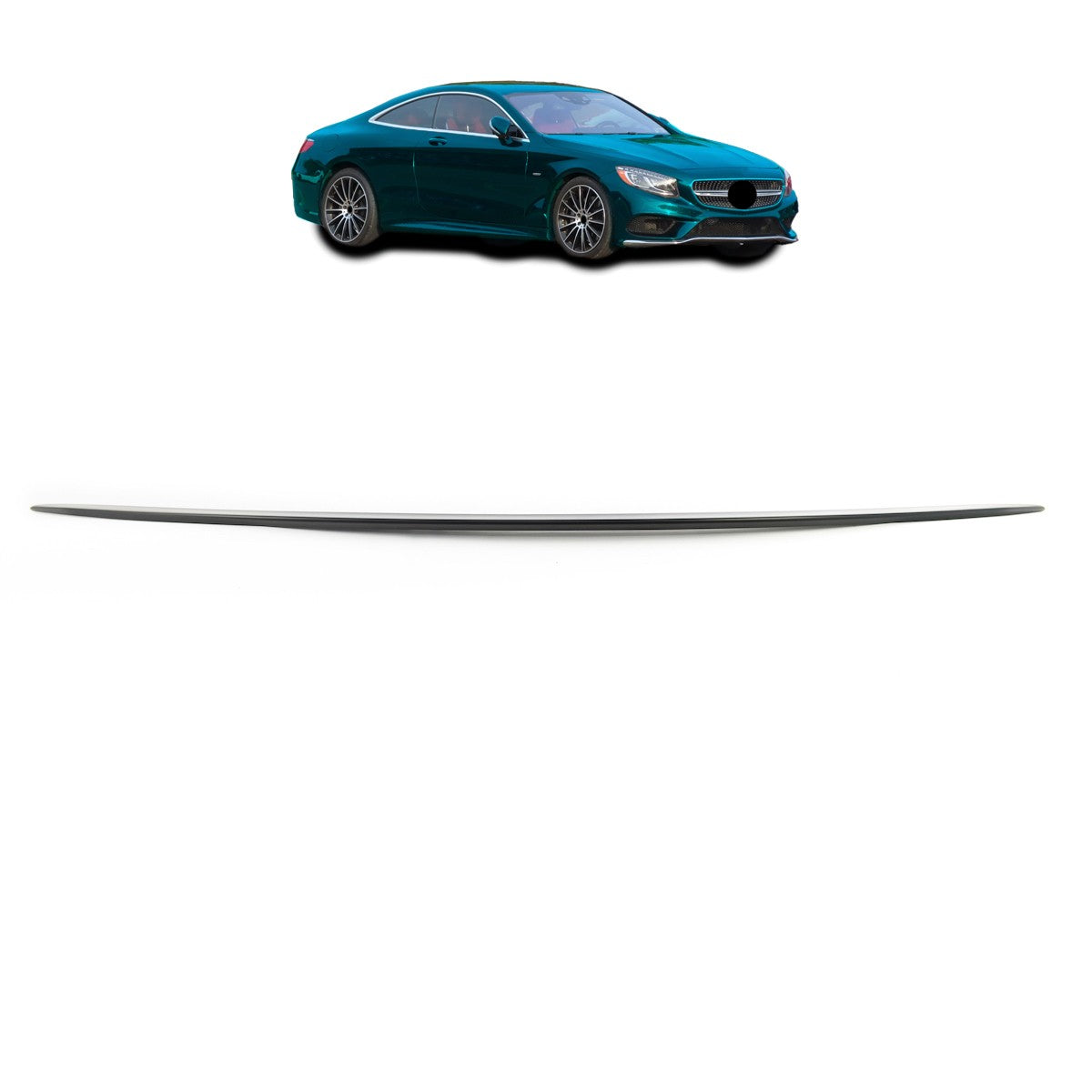 Sport Kofferraumspoiler Matt Schwarz passend für Mercedes S-Klasse 2014-2021