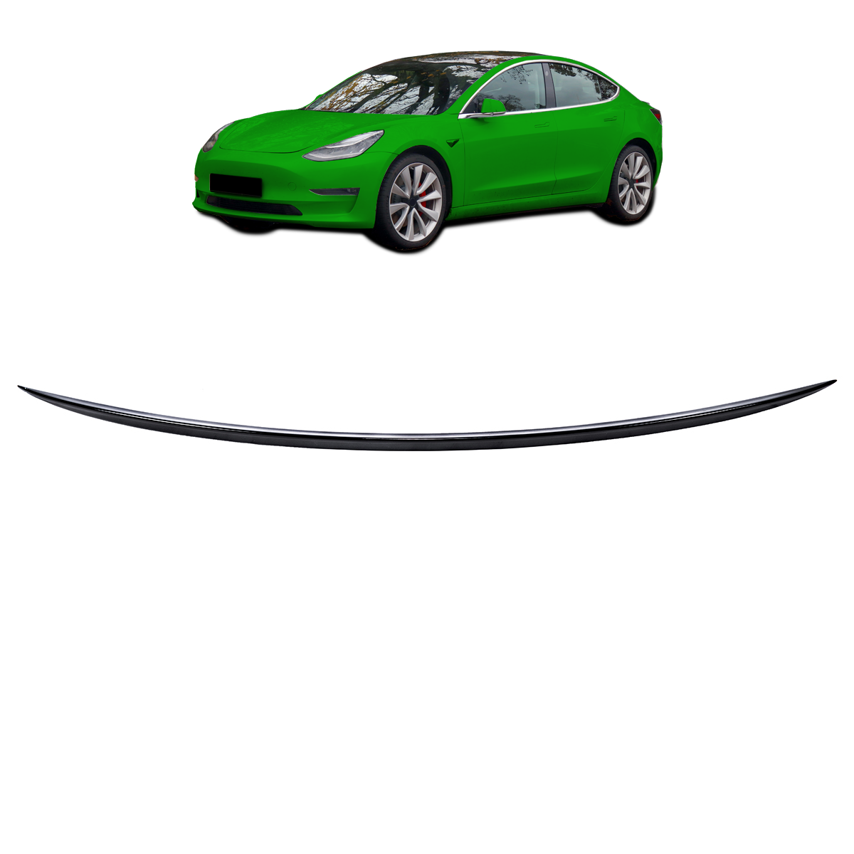 Heckscheiben Spoiler Hochglanz Schwarz passend für Tesla Model 3 2017-2022