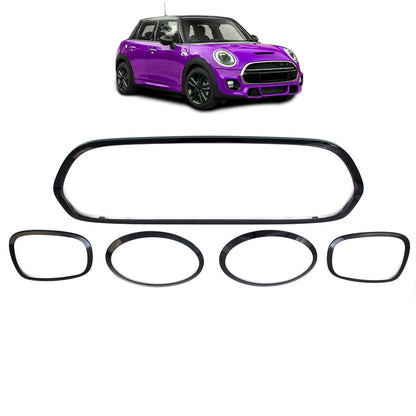 Hochglanz Schwarz De-Chroming Zierleisten Set passend für MINI F55 F56 F57 2013-2020