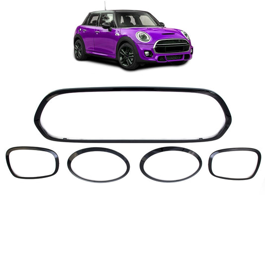 Hochglanz Schwarz De-Chroming Zierleisten Set passend für MINI F55 F56 F57 2013-2020