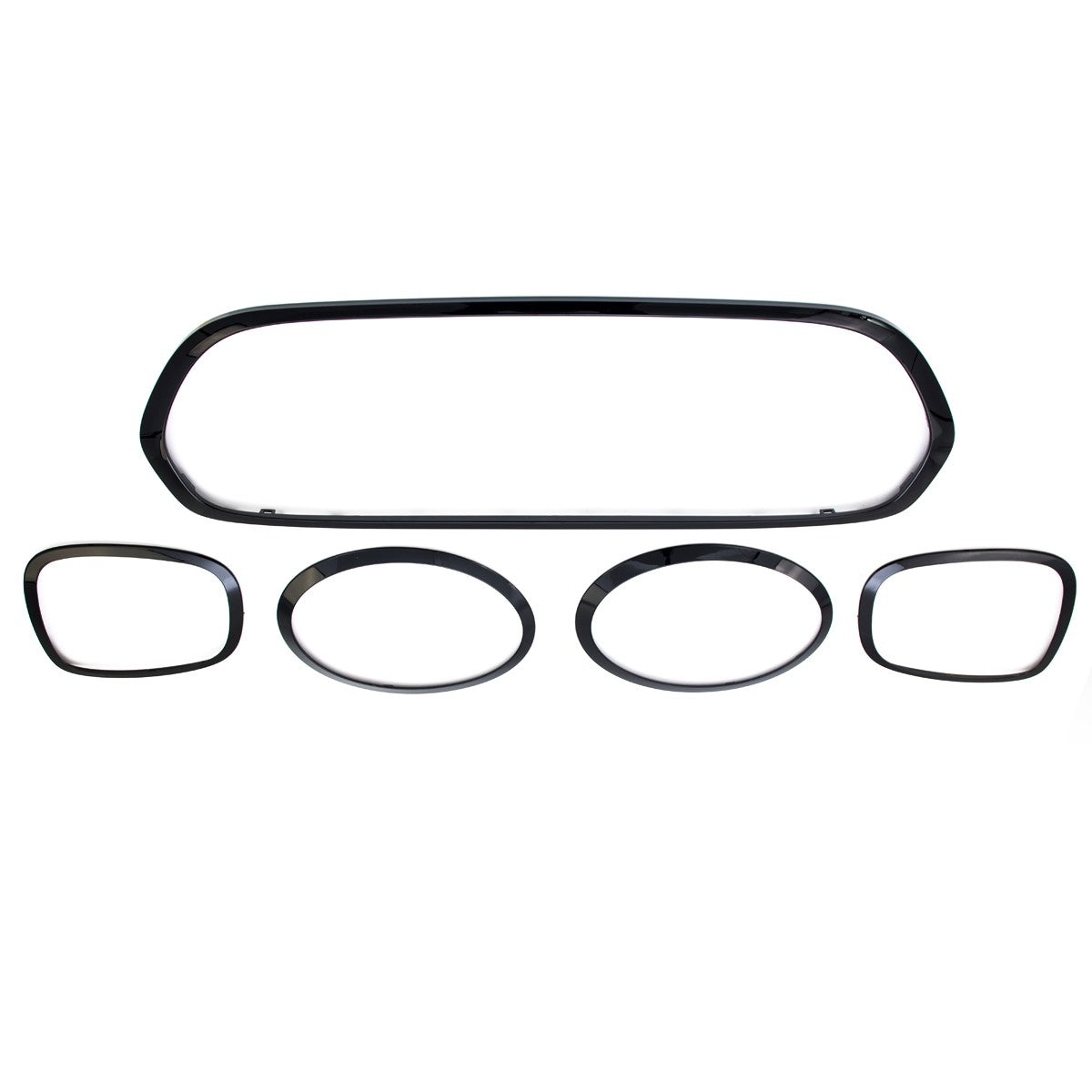 Hochglanz Schwarz De-Chroming Zierleisten Set passend für MINI F55 F56 F57 2013-2020