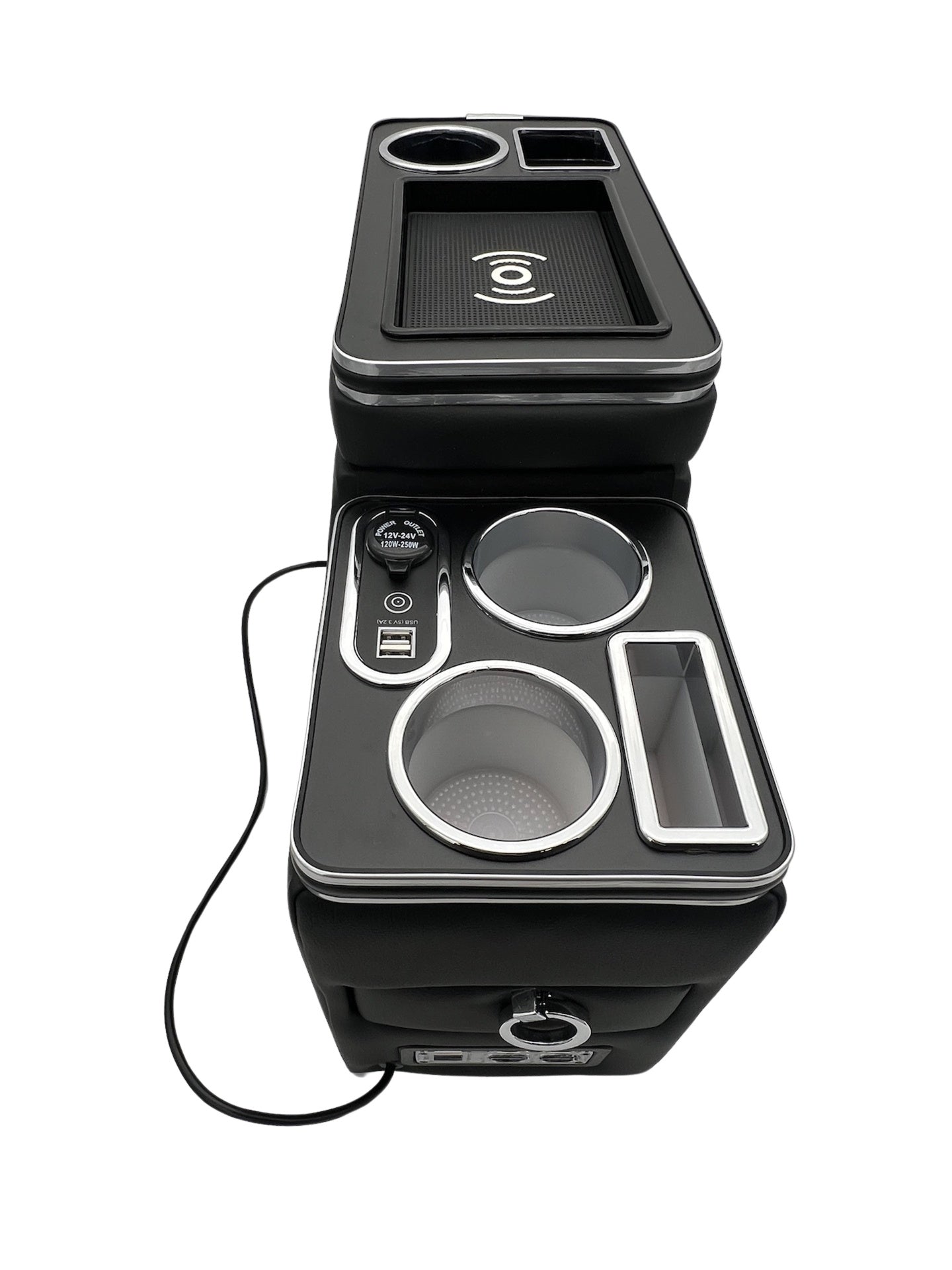USB-Speicher Mittelkonsole Ablage mit LED passend für VW T5 T6 2003-2019