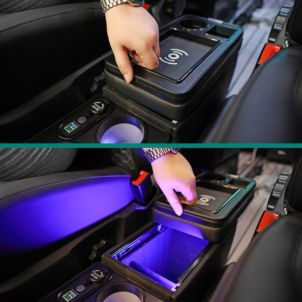 USB-Speicher Mittelkonsole mit LED passend für VW T5 T6 2003-2019