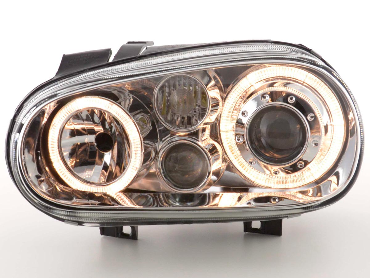 Scheinwerfer Set Angel Eyes VW Golf 4 Typ 1J  98-03 chrom