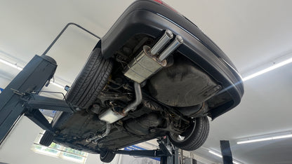 Audi S2 B4 Endschalldämpfer 76mm, Vorschalldämpfer und Y-Verbindungsrohr  - 2x80 Typ 25
