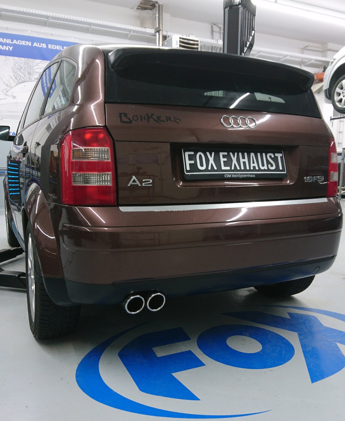 Audi A2 - 1,6l + 1,4l 42l Tank Endschalldämpfer - 2x80 Typ 16