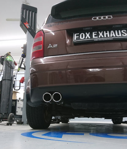 Audi A2 - 1,6l + 1,4l 42l Tank Endschalldämpfer - 2x80 Typ 16