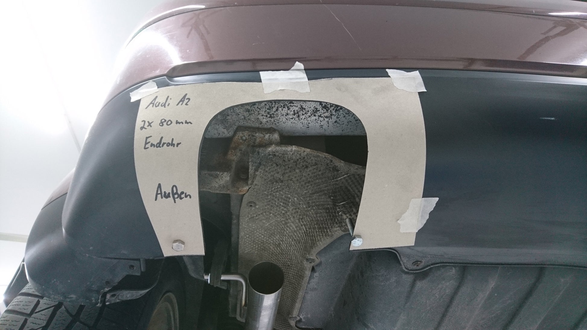 Audi A2 - 1,6l + 1,4l 42l Tank Endschalldämpfer - 2x76 Typ 25