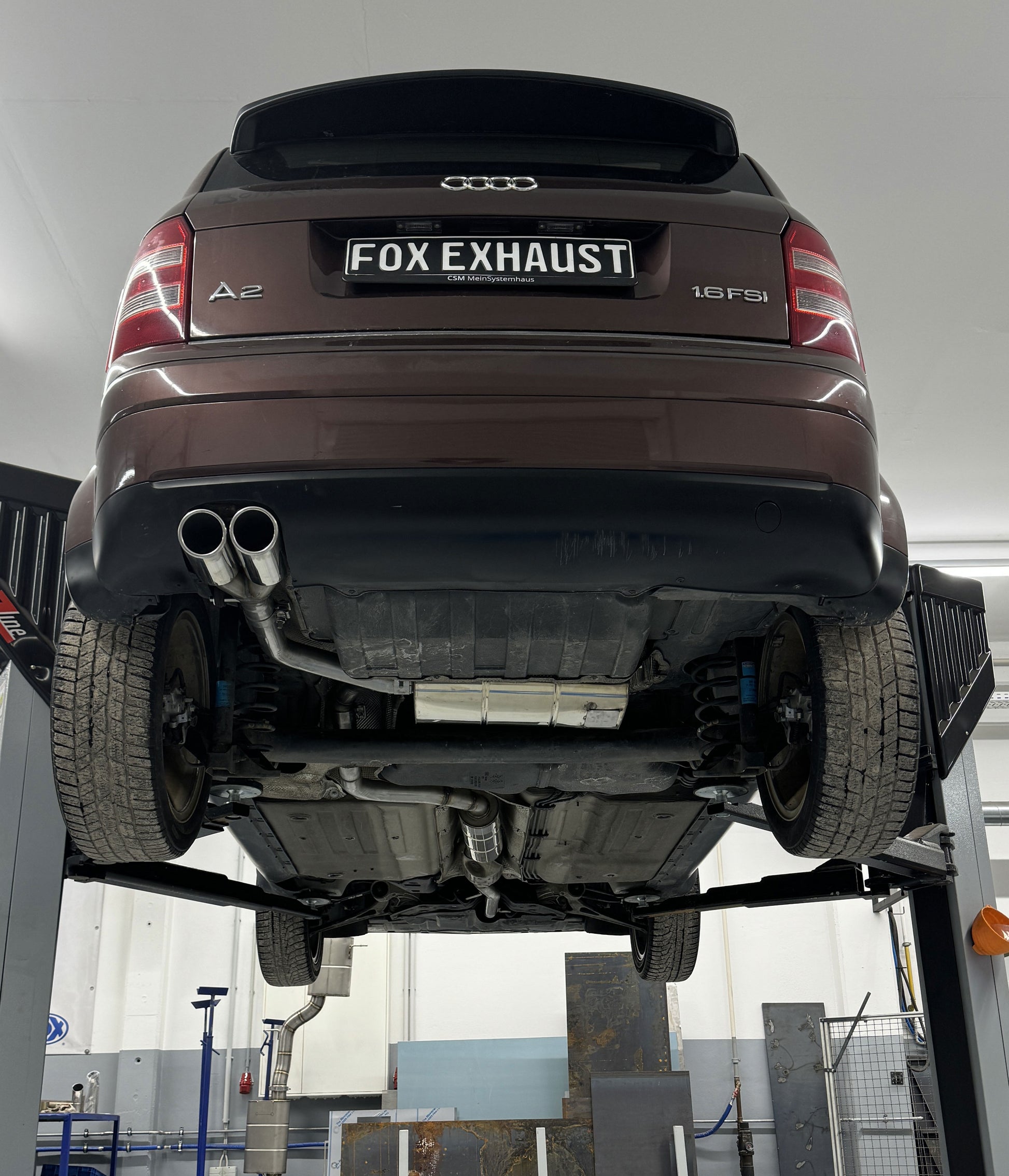 Audi A2 - 1,6l Halbanlage ab Kat - 2x80 Typ 16 (Bestehend aus End- und Vorschalldämpfer mit Endrohr)