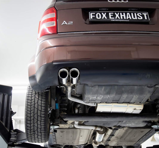 Audi A2 - 1,6l Halbanlage ab Kat - 2x76 Typ 25 (Bestehend aus End- und Vorschalldämpfer mit Endrohr)
