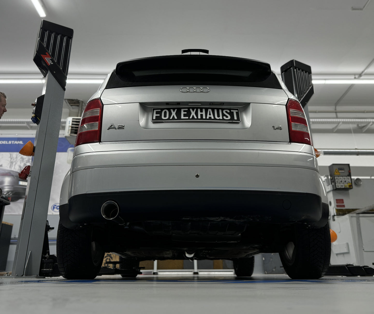 Audi A2 - 1,6l Halbanlage ab Kat - 1x90 Typ 25 (Bestehend aus End- und Vorschalldämpfer mit Endrohr)