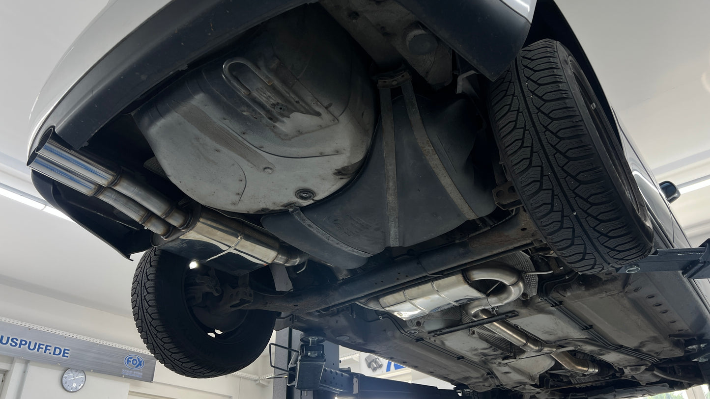 Audi A4 B5 - Frontantrieb Halbanlanlage, bestehend aus Endschalldämpfer 2x80 Typ 10 und Vorschalldämpfer