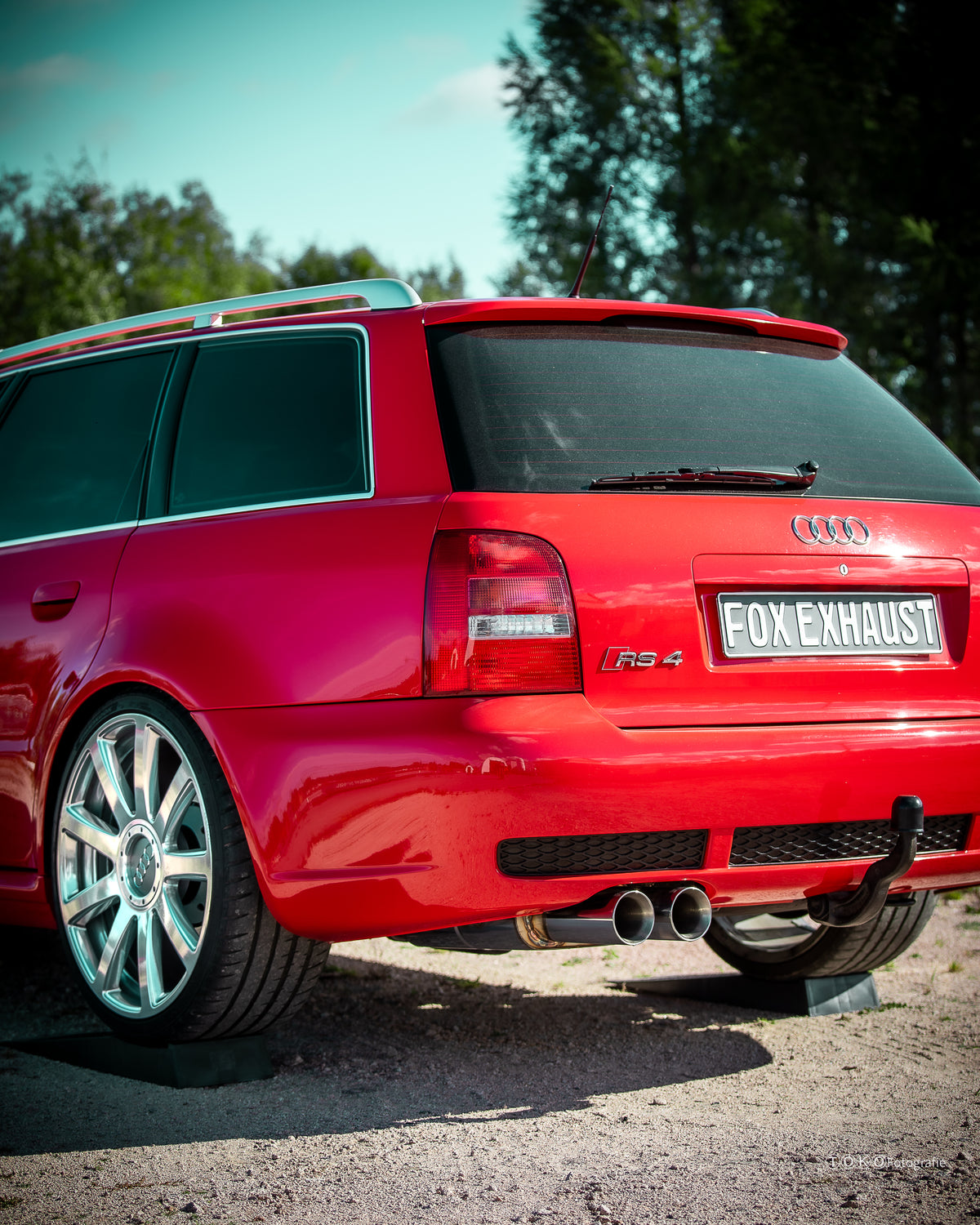 Audi RS4 B5 - Edelstahl-System End- und Vorschalldämpfer 90mm - 2x90 Typ 25 - inkl. Y-Adapter auf 76mm Downpipes
