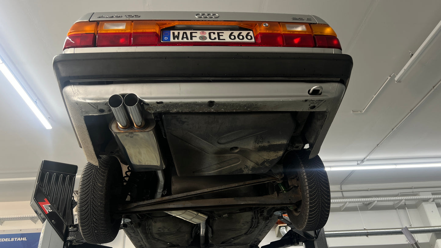 Audi 100/A6 Typ C3/C4 Frontantrieb Endschalldämpfer- und Vorschalldämpfer - 2x70 Typ 14