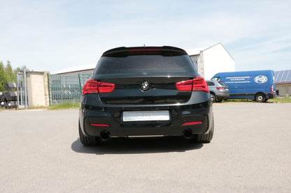 BMW F20/21 - 118i mit OPF Endschalldämpfer quer Ausgang rechts/links - 1x100 Typ 25 rechts/links schwarz emalliert