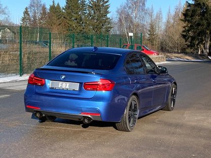 BMW F30/31 - 330i xDrive Endschalldämpfer quer Ausgang rechts/links - 1x100 Typ 25 rechts/links Schwarz emalliert - mit Ab...