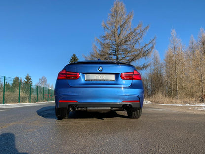 BMW F30/31 - 330i xDrive Endschalldämpfer quer Ausgang rechts/links - 1x100 Typ 25 rechts/links Schwarz emalliert - mit Ab...