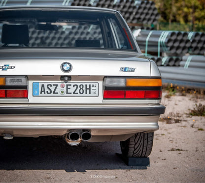 BMW E28 518i ohne Kat Endschalldämpfer - 2x88x74 Typ 32 schwarz emalliert