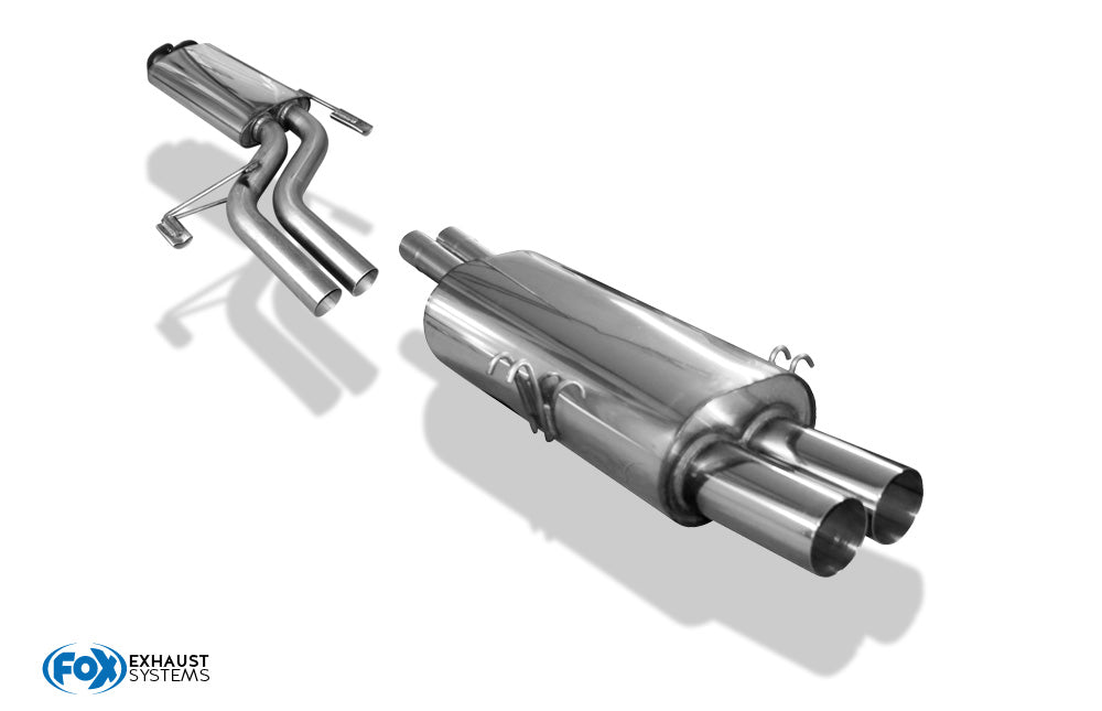 BMW E32 740i Endschalldämpfer und Vorschalldämpfer  Ø2x63,5mm inkl. Montagematerial - 2x76 Typ 10