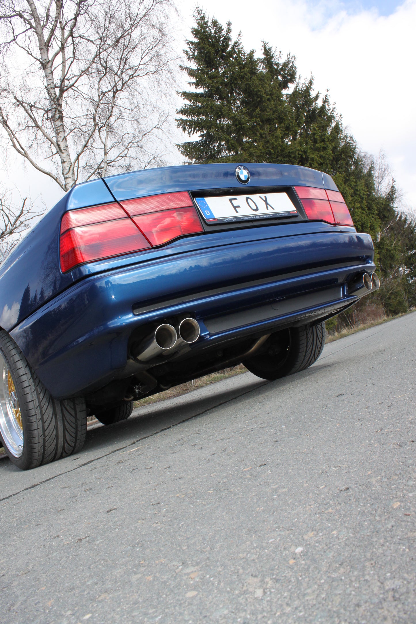 BMW E31 850i Endschalldämpfer rechts/links und Vorschalldämpfer - 2x90 Typ 25 rechts/links