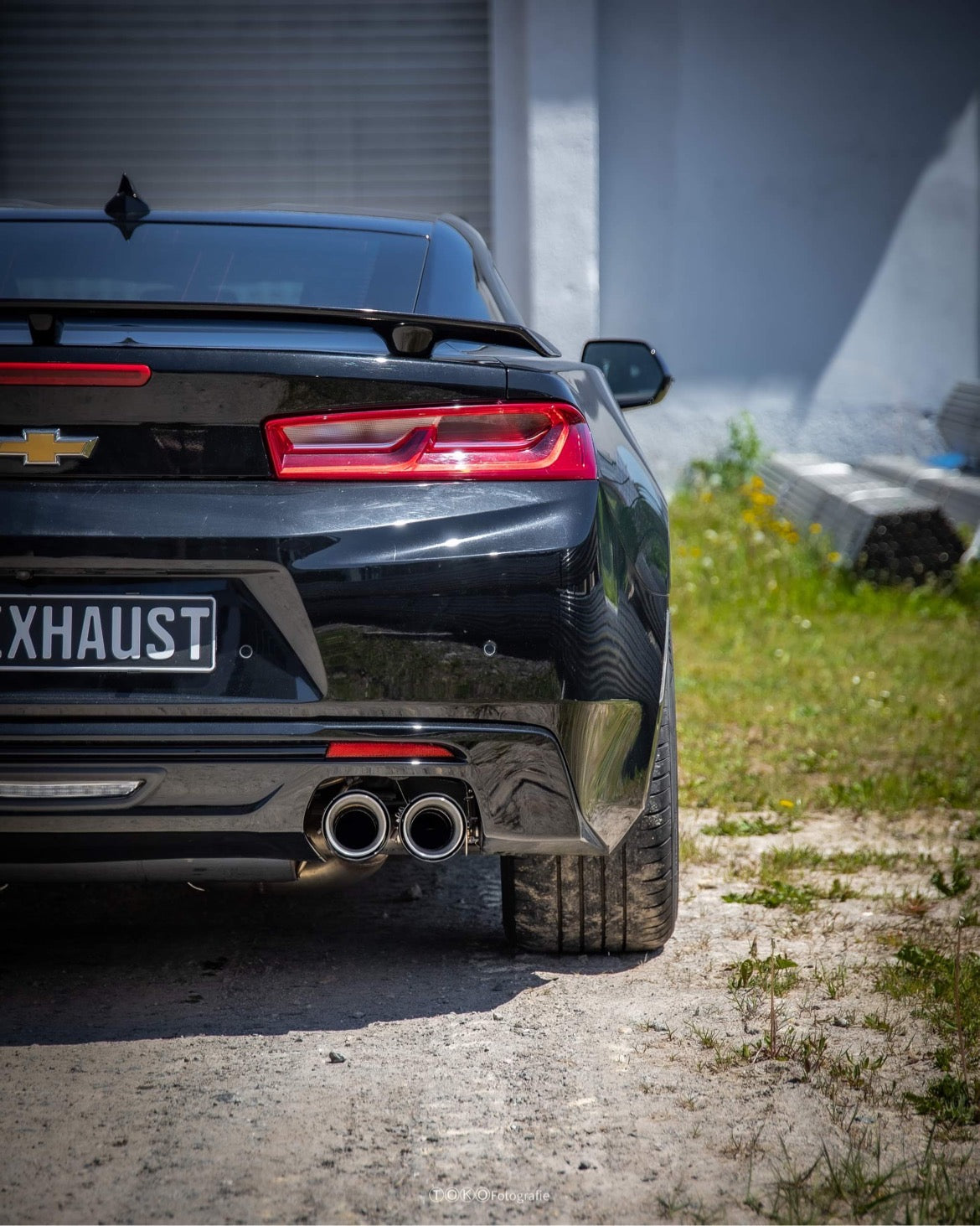 Chevrolet Camaro - A1XC Endschalldämpfer quer Ausgang rechts/links mit 2 Abgasklappen - 2x100 Typ 25 rechts/links mit schw...