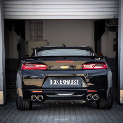 Chevrolet Camaro - A1XC Endschalldämpfer quer Ausgang rechts/links mit 2 Abgasklappen - 2x100 Typ 25 rechts/links