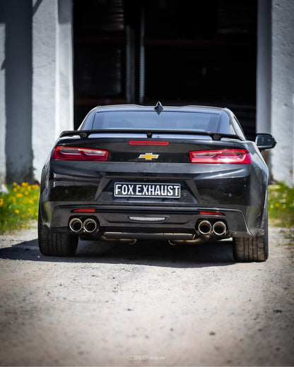 Chevrolet Camaro - A1XC Endschalldämpfer quer Ausgang rechts/links mit 2 Abgasklappen - 2x100 Typ 25 rechts/links
